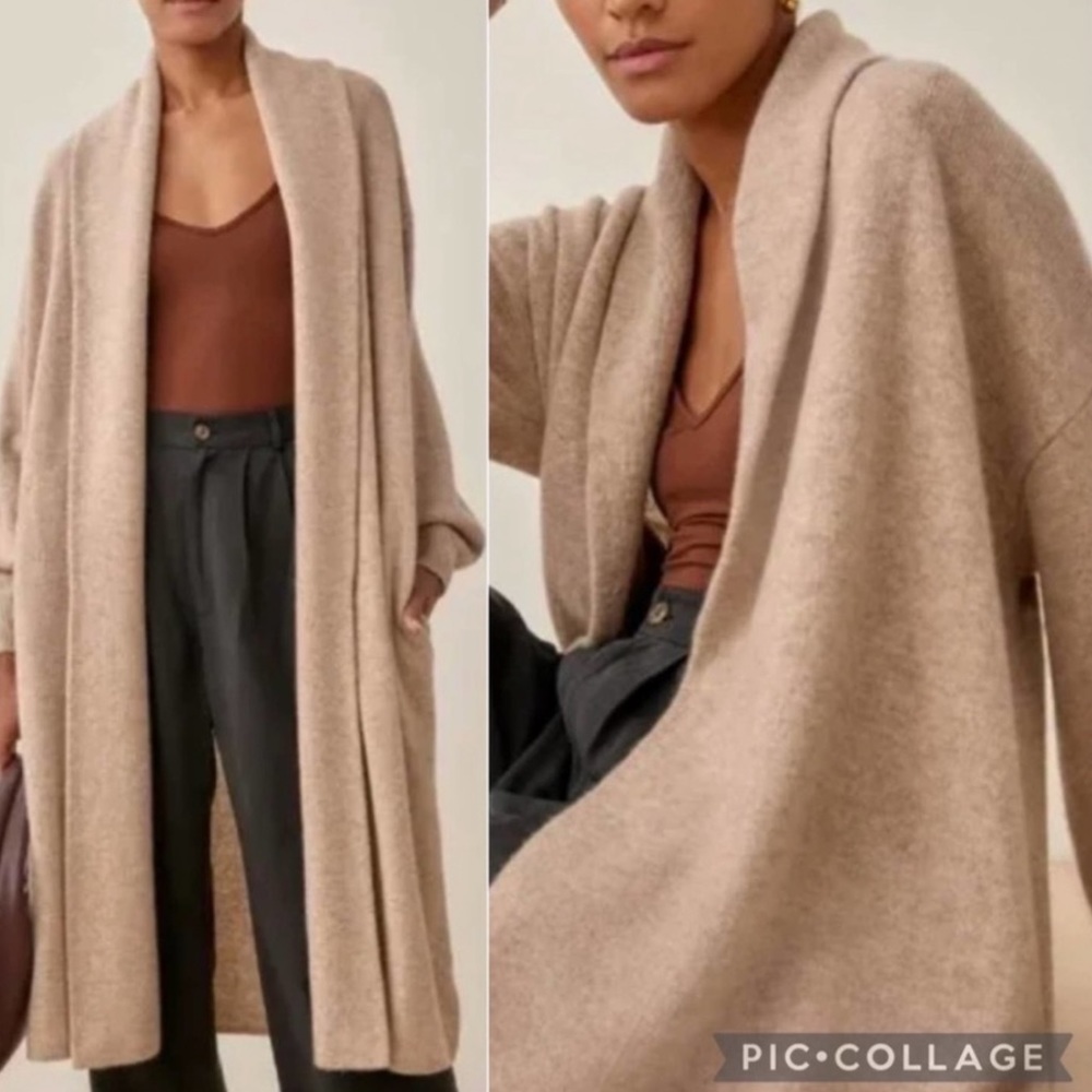 NEW Reformation Liam Cashmere Long Cardigan